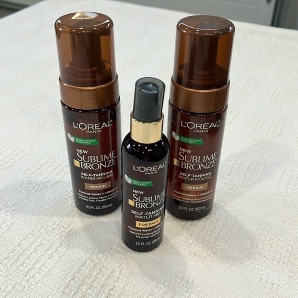 L’Oreal Paris‎ tan self tanning moose mist lot of 3 new sublime medium